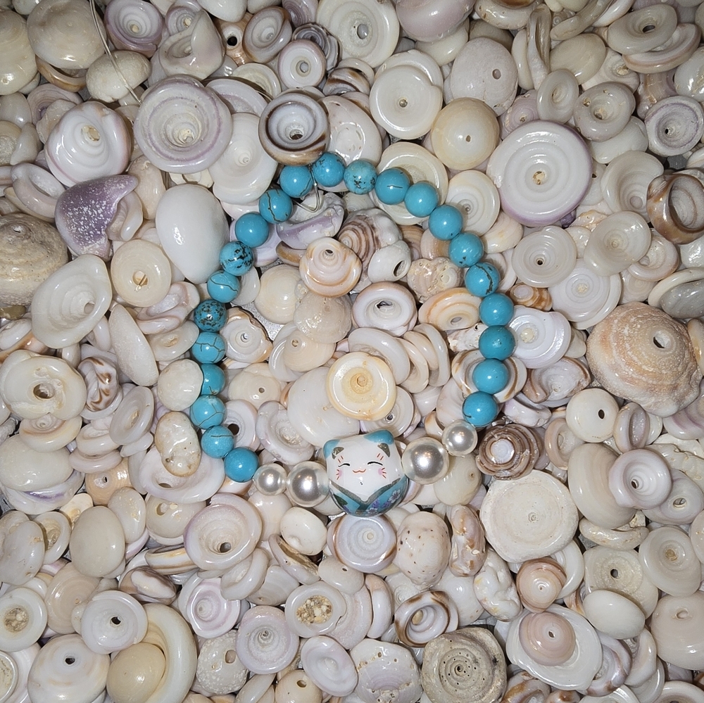 MANEKI-NEKO STRETCH BRACELET TURQUOISE